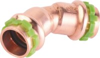 Kupfer Pressfitting V-Kontur Bogen 45°  Ø 54...