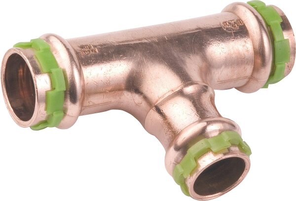 Kupfer Pressfitting V-Kontur T-Stück reduziert 22x15x18 Typ P5130
