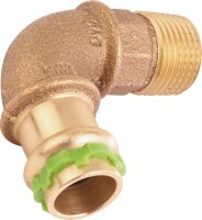 Rotguß Pressfitting V-Kontur Einschraubbogen...