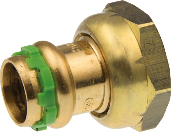 Kupfer Pressfitting V-Kontur Halbe Verschraubung mit Press- tülle, 28 mm x 11/4",VC5359