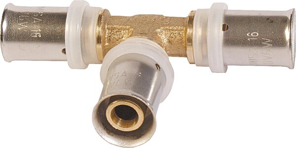 Pressfitting für MSVR TH-Kontur T-Stück mit gleichen Abgängen 32x3mm