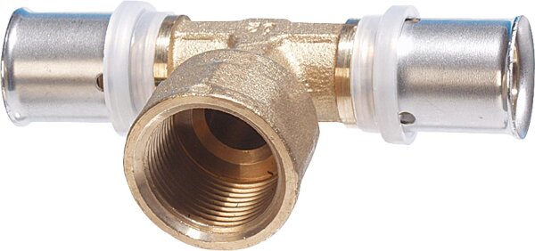 Pressfitting für MSVR TH-Kontur T-Stück mit IG 20x2mm-3/4-20x2mm