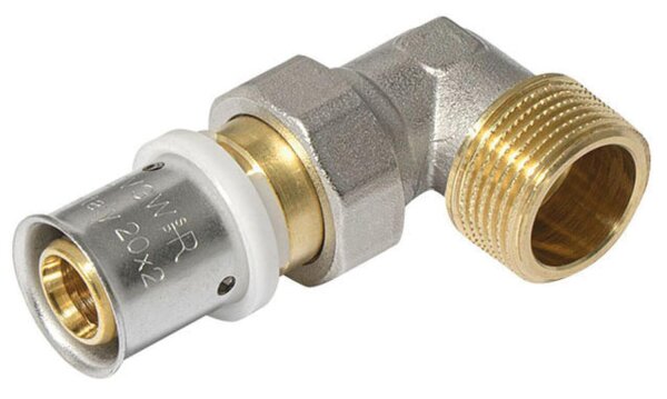 Pressfitting für MSVR TH-Kontur Winkelverschraubung mit AG 16x2 - 1/2