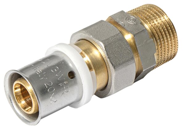 Pressfitting für MSVR TH-Kontur Pressverschraubung mit ÜWM konisch dichtend, AG, 26x3-1"