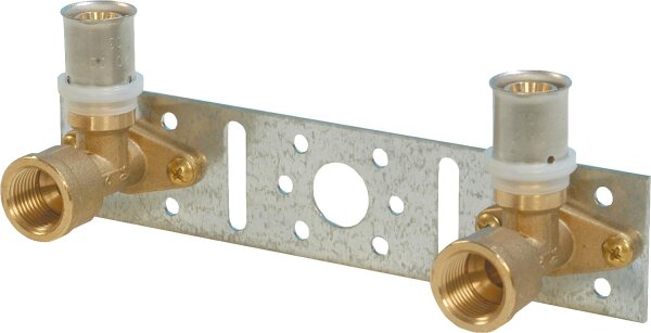 Pressfitting für MSVR Wandwinkel mont. im Set Abst. 153mm 20x2mm-1/2" IG
