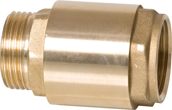 Rückschlagventil aus Messing mit AG 11/4" X IG 11/4" Typ 7 Durchfluss AG zu IG
