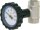 Kugelhahn 1"  IGxIG mit Thermometerhandrad blau vernickelt
