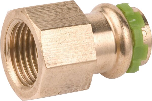 Rotguss-Pressfitting V-Kontur Übergangsmuffe, IG, VC4270G 16 mm x 3/4"