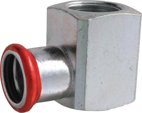 C-Stahl Pressfitting M-Kontur Übergangswinkel 90° mit IG 15mm x1/2
