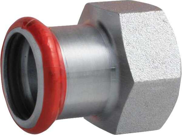 C-Stahl Pressfitting M-Kontur Übergangsmuffe IG 22mm x1