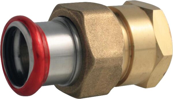 C-Stahl Pressfitting M-Kontur Durchgverschr. mit Innengewinde flachdichtend 54-Rp2