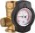 Pumpenflanschkugelhahn TKS, Thermometer rot DN25(1") IG x DN25(1") Flansch