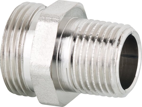 Schraubverbinder Durchgang AGxAG 1/2 AG x Eurok vernickelt