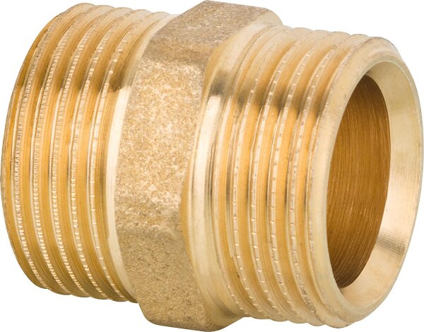 Anschlussstück 3/4 AG x 3/4 AG Messing blank