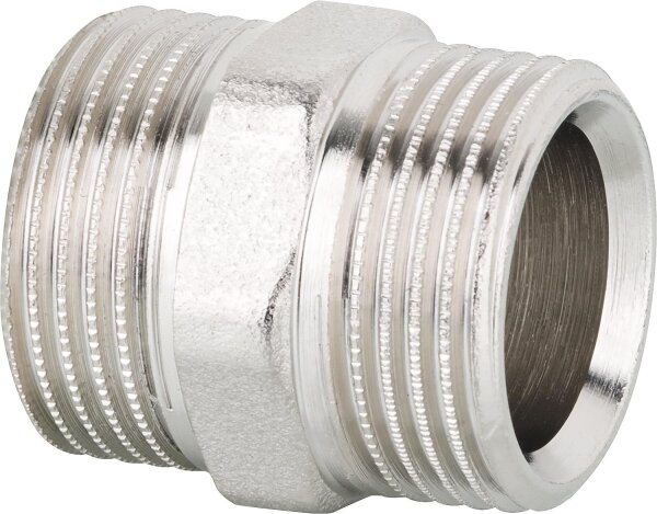 Anschlussstück 3/4 AG x 3/4 AG vernickelt