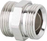 Schraubverbinder Durchgang AG x AG Eurok x Eurok vernickelt