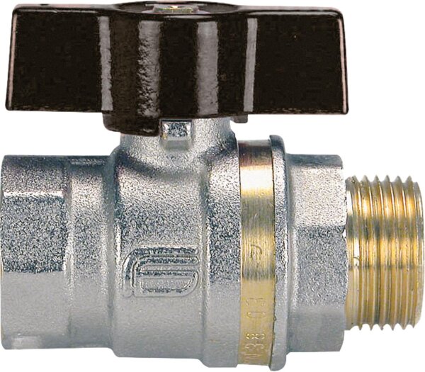 Messingkugelhahn AG/IG 3/8" mit Alu-Flügelgriff