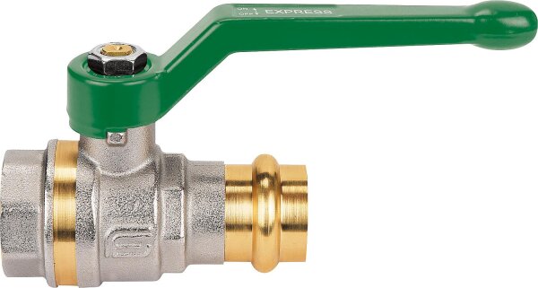 Messingkugelhahn IG Press Fitting mit Alu Handhebel 35 x 1 1/4"