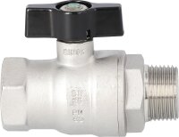 Edelstahlkugelhahn 1/2" AG/IG mit Flügelgriff