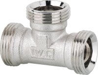 T-Stück AG x AG x AG 3 x Eurok vernickelt