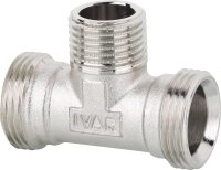 T-Stück AG x AG x AG EK x 3/4 AG x EK vernickelt