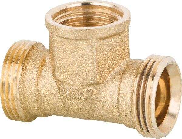 T-Stück AG x IG x AG EK x 1/2 IG x EK Messing blank