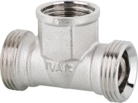 T-Stück AG x IG x AG EK x 3/4 IG x EK vernickelt