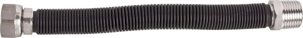 Edelstahlflexwellrohre auszieh- bar 1 - Länge mit PVC- Ummantelung: 200-320 mm