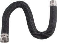 Edelstahlflexwellrohre auszieh- bar 1 - Länge mit PVC- Ummantelung: 1000-1900 mm