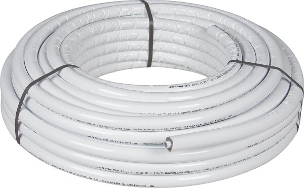 Metallverbundrohr in Ringen 32x3 mm mit Isolierung 9 mm VPE 25 m