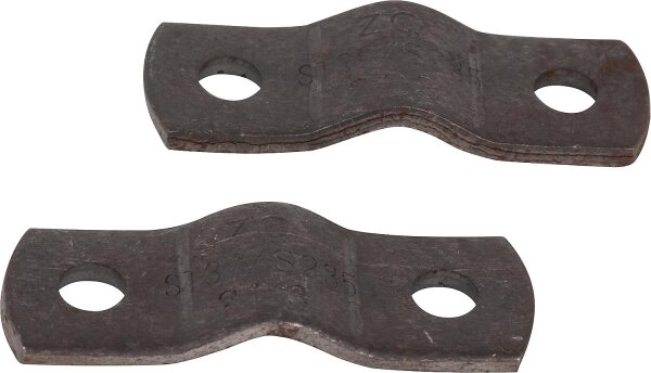 2-teilige Rohrschelle mit abge- rundeten Enden, Form A, DIN 3567 Stahl, DN 50 x 61 mm