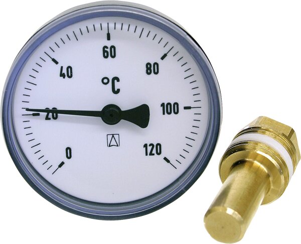 Bimetall-Zeigerthermometer DN 15 (1/2"), Kl. 1, 0/60°C BiTh 63 K