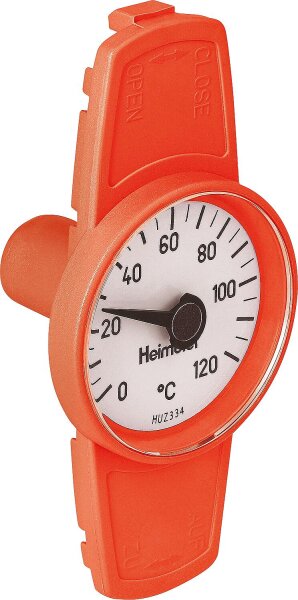 Thermometer zu Globo- Kugelhahn rot zum Nachrüsten für DN40-50