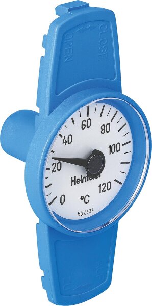 Thermometer zu Globo- Kugelhahn blau zum Nachrüsten für DN40-50
