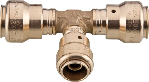 Steckverbindersystem Pronto Fit T-Stück mittelabgang reduziert 20x2-16x2-20x2mm