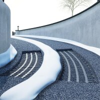 Eis/Schneeschmelz-Heizmatte für Freiflächen in Beton/Sandeinbau 1500W/10x0,5m=5m²/230V