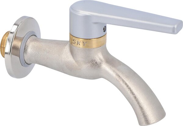 Auslaufkugelhahn Sky DN15 (1/2"), PN100, Frostsicher, Griff silber