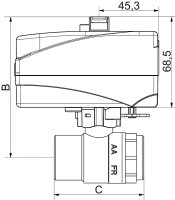 2/2Wege Elektro-Kugelventil 3/4" Typ EMV 110 220/9G30-K IG x IG DVGW