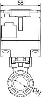 2/2Wege Elektro-Kugelventil 3/4" Typ EMV 110 220/9G30-K IG x IG DVGW