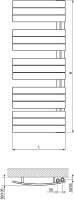 Design Heizkörper Typ Pieve, elektrisch, weiß, LxH:550x780mm