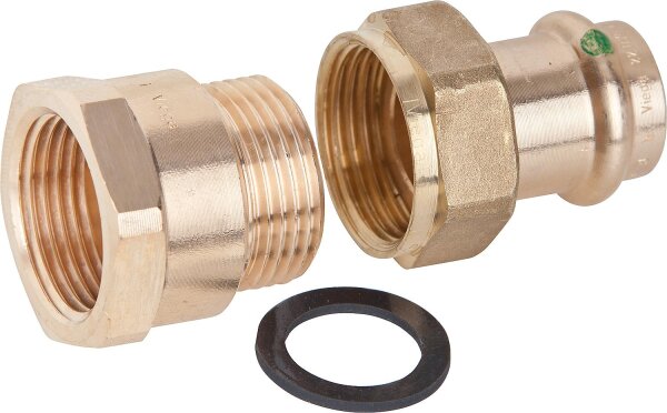 Sanpress Übergangsverschraubung Modell 2262 mit V-Contur d-22x Rp-1 IG