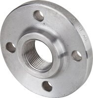 Gewindeflansch mit Ansatz, schwarz, DIN2565, PN6, DN50...