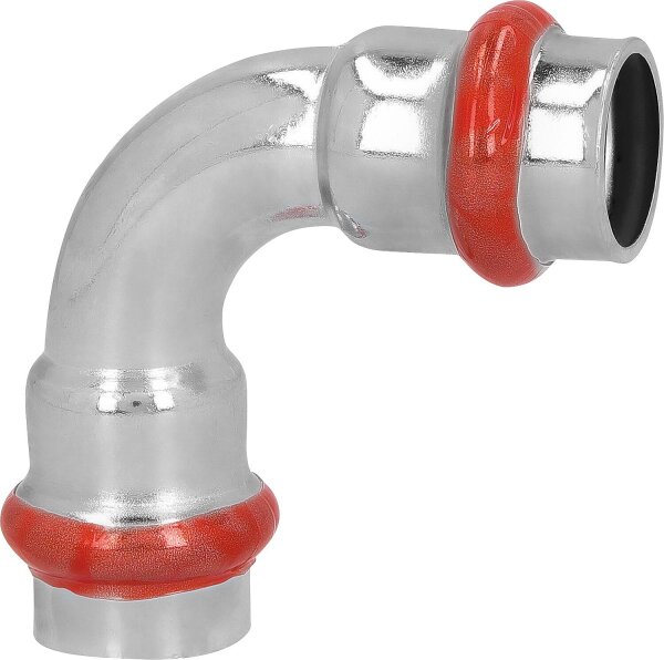 C-Stahl Pressfitting V-Kontur Bogen 90° (ixi) 35 mm