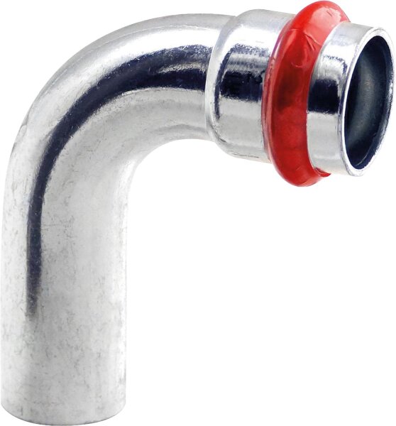 C-Stahl Pressfitting V-Kontur Bogen 90° (ixa) 18 mm