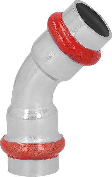 C-Stahl Pressfitting V-Kontur Bogen 45° (ixi) 22 mm