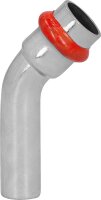C-Stahl Pressfitting V-Kontur Bogen 45° (ixa) 28 mm