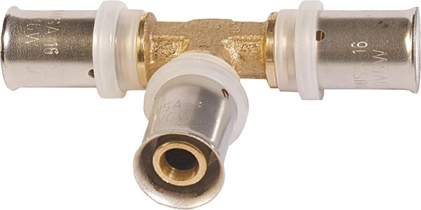 Pressfitting für MSVR TH-Kontur T-Stück reduziert 18x2 - 16x2 - 16x2mm