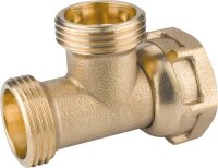 Messing T-Stück mit ÜWM 3/4"AG x...