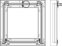 Revisionstür Alu-Star mit Fang- sicherung und...