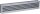 Kunststoff Lüftungsgitter Farbe Edelstahl Einbaumaß 434 x 90mm